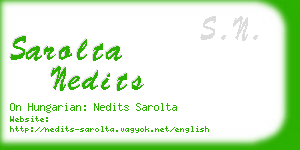 sarolta nedits business card